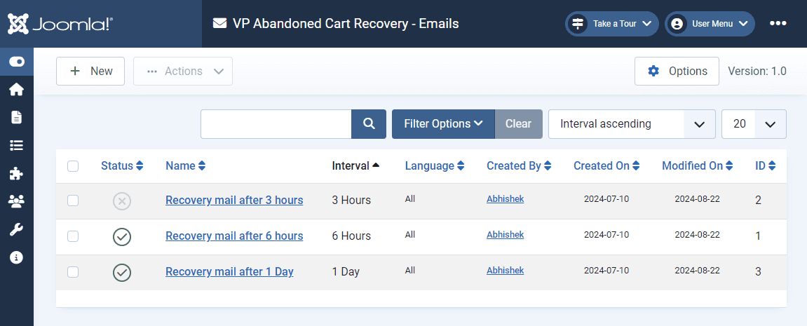 VP Abandoned Cart Recovery - Emails