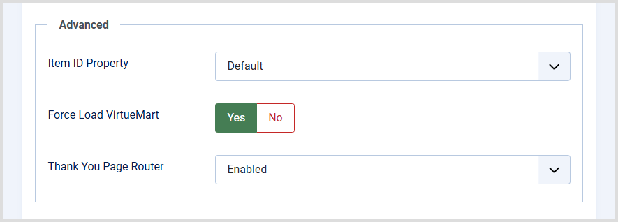 Advanced Options